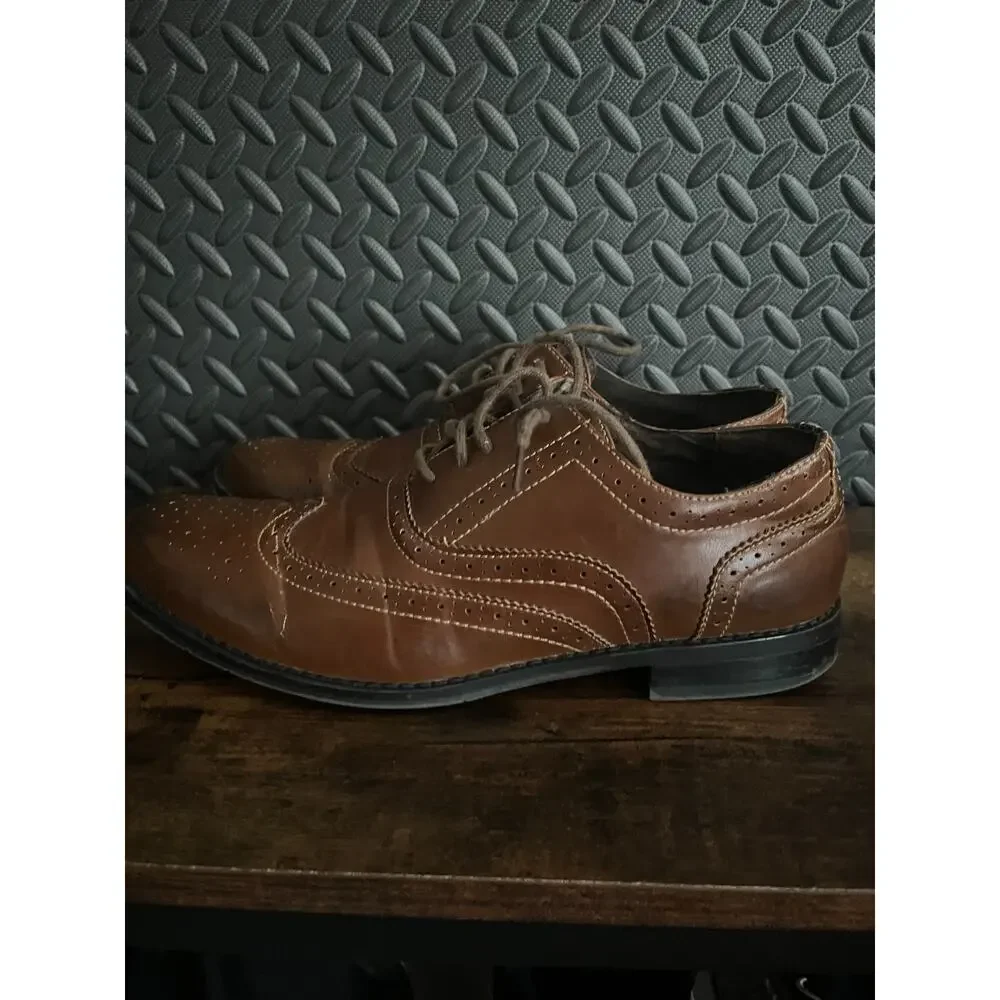 Steve Madden Franky Oxford Dress Shoes Brown Men's Size US 9.5 M